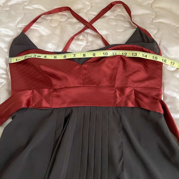 Rare Nicole Miller Collection Bustier Silk Top in Sienna and Taupe - Picture 4 of 14